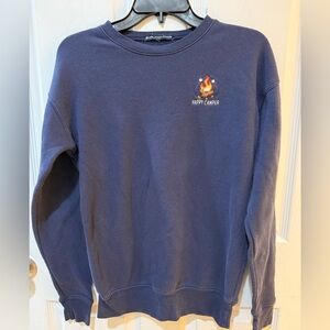 Kiel James Patrick Navy 'Happy Camper' Sweatshirt missing size tag well worn